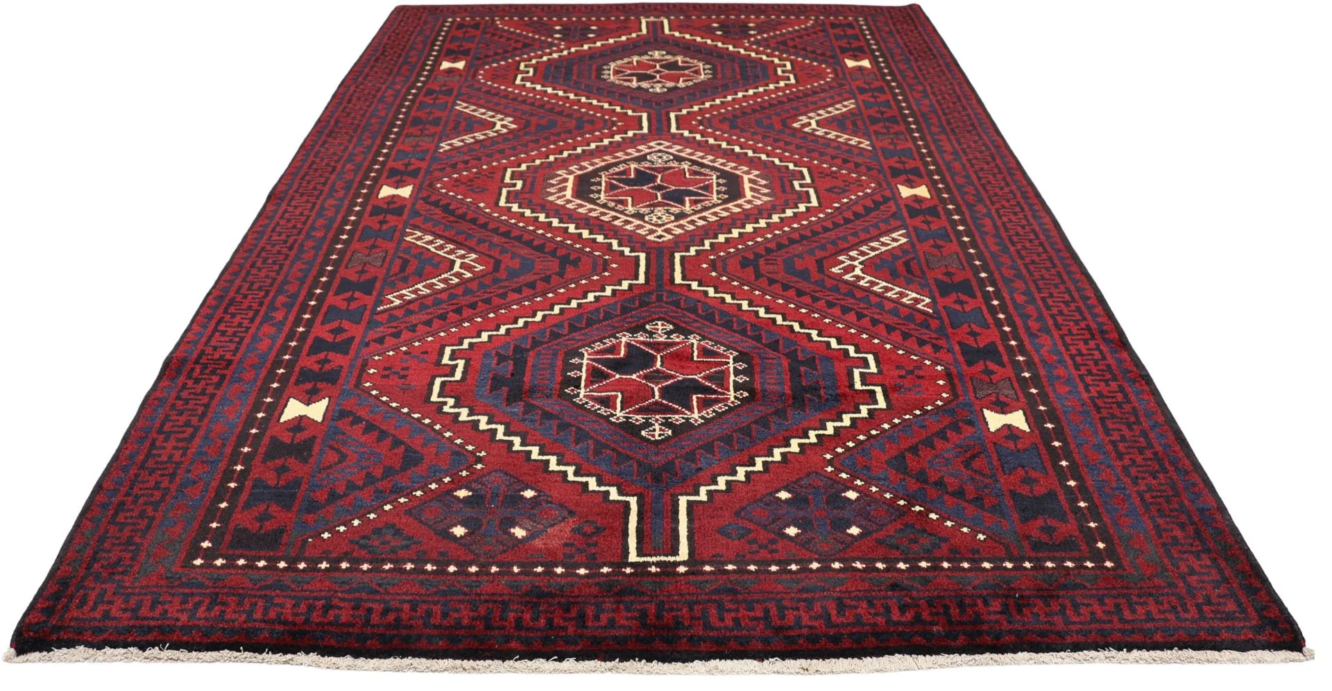 Hand-Knotted Wool Shiraz Persian Rug, 170 × 257 cm