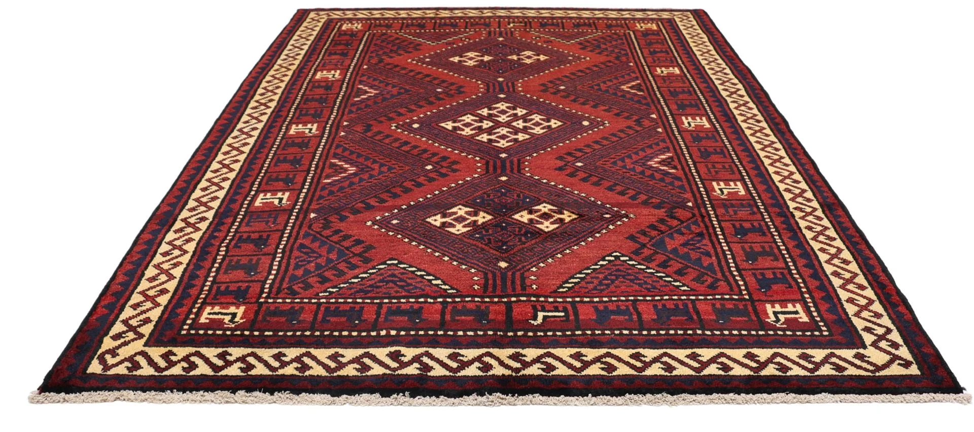 Hand-Knotted Wool Shiraz Persian Rug, 180 × 250 cm
