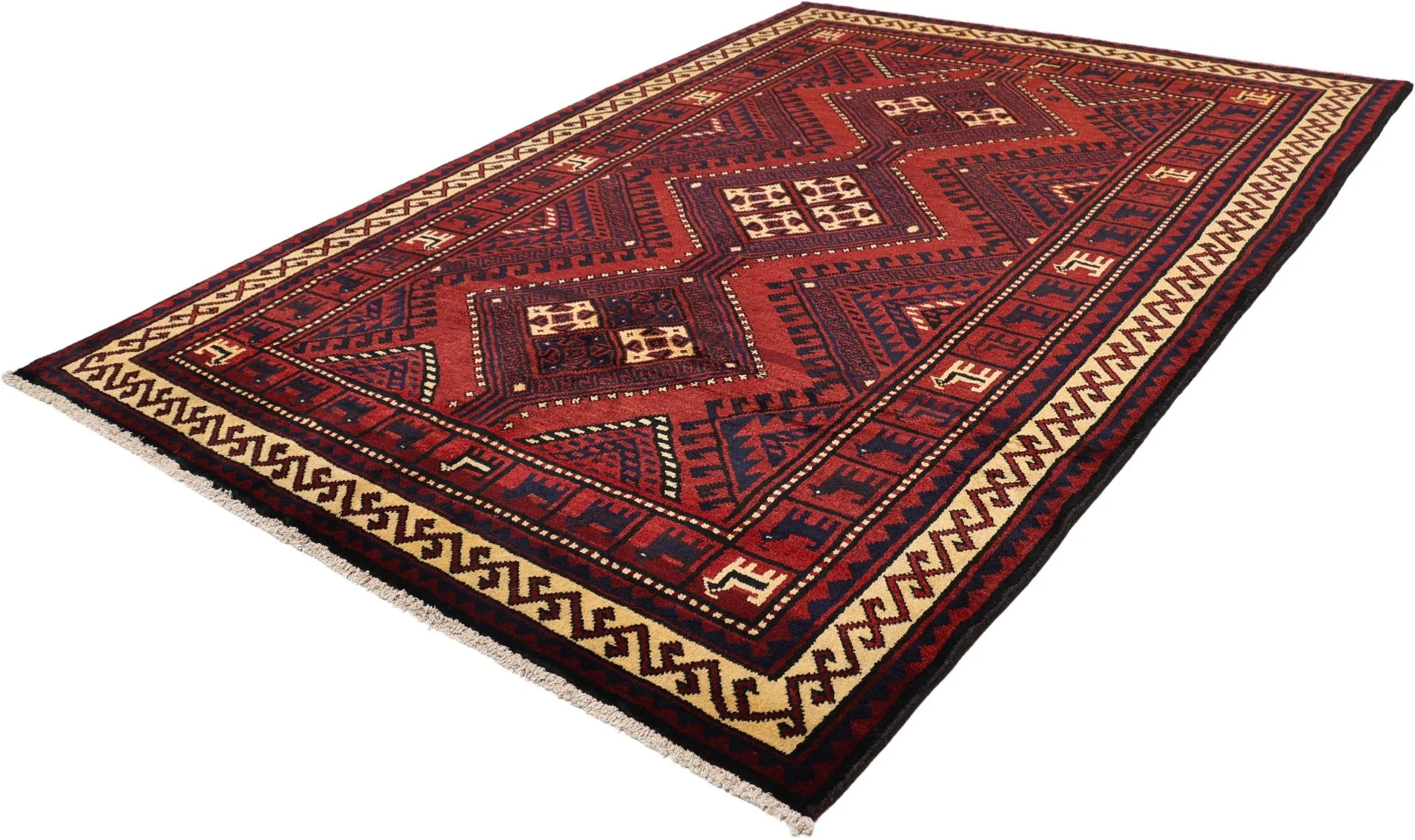 Hand-Knotted Wool Shiraz Persian Rug, 180 × 250 cm