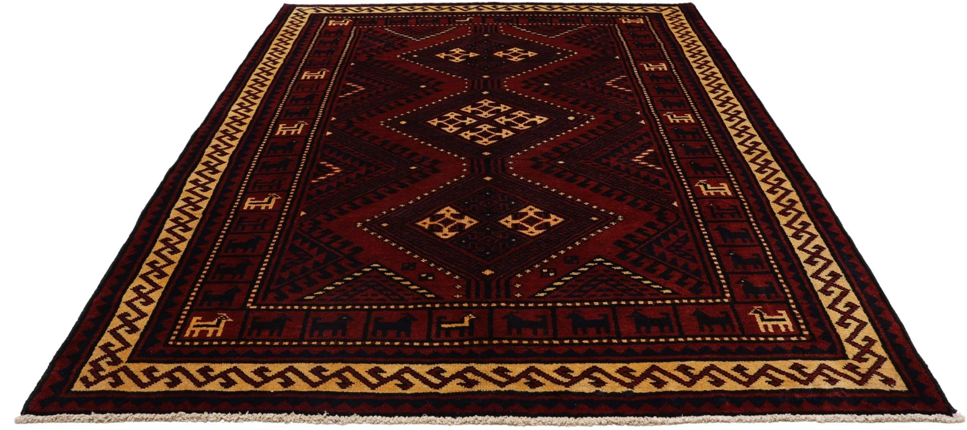 Hand-Knotted Wool Shiraz Persian Rug, 180 × 250 cm