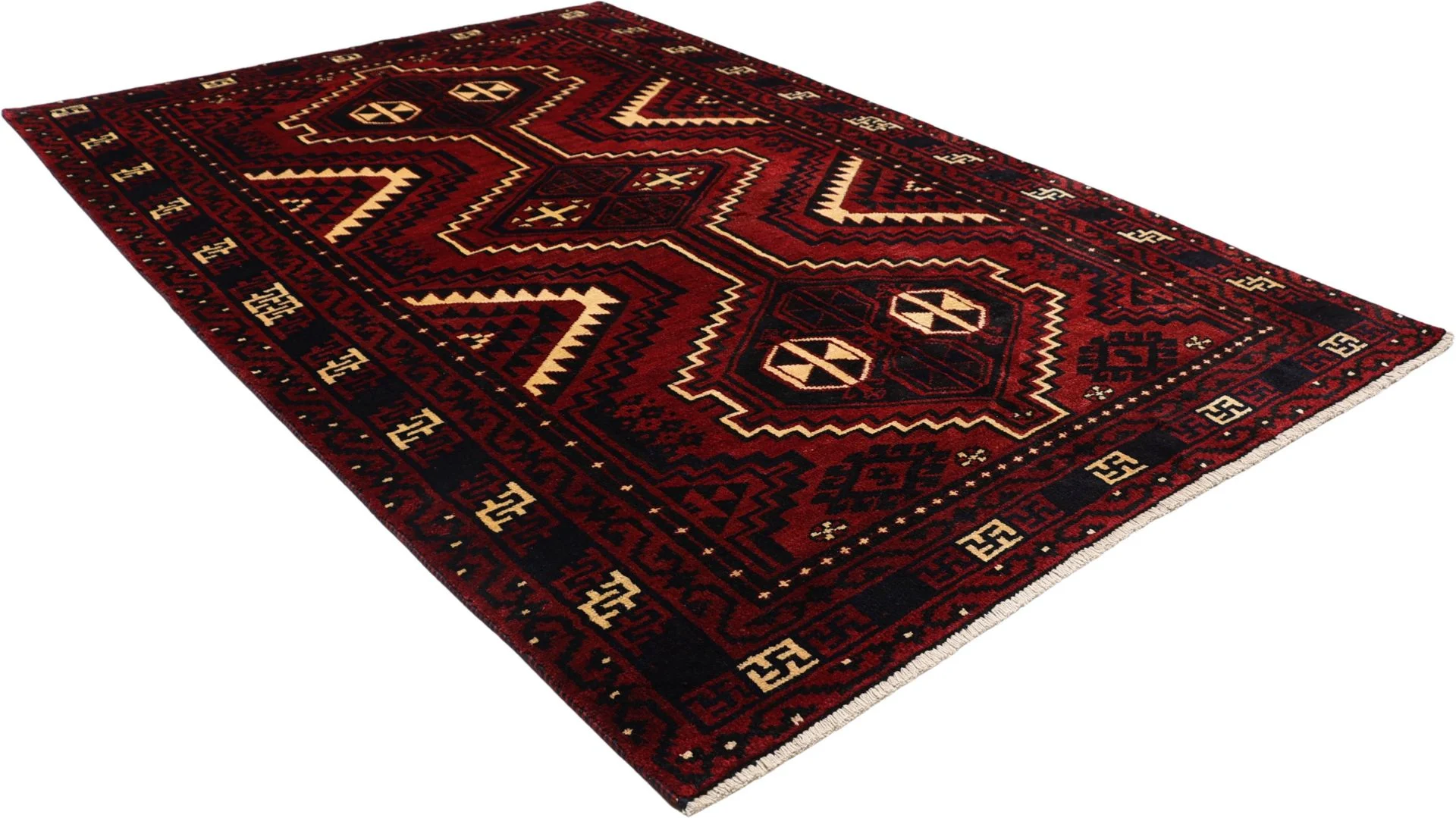 Shiraz Persian Rug — hand-knotted, 178 × 262 cm, Wool