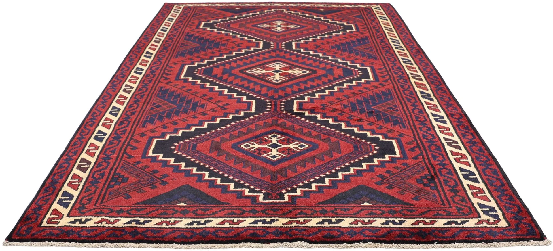 Shiraz Persian Rug — hand-knotted, 185 × 265 cm, Wool