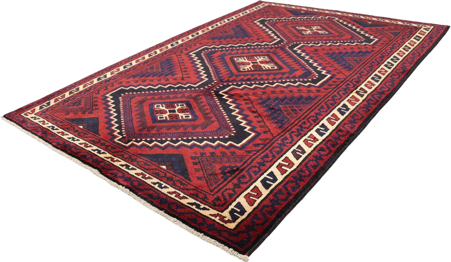 Shiraz Persian Rug — hand-knotted, 185 × 265 cm, Wool