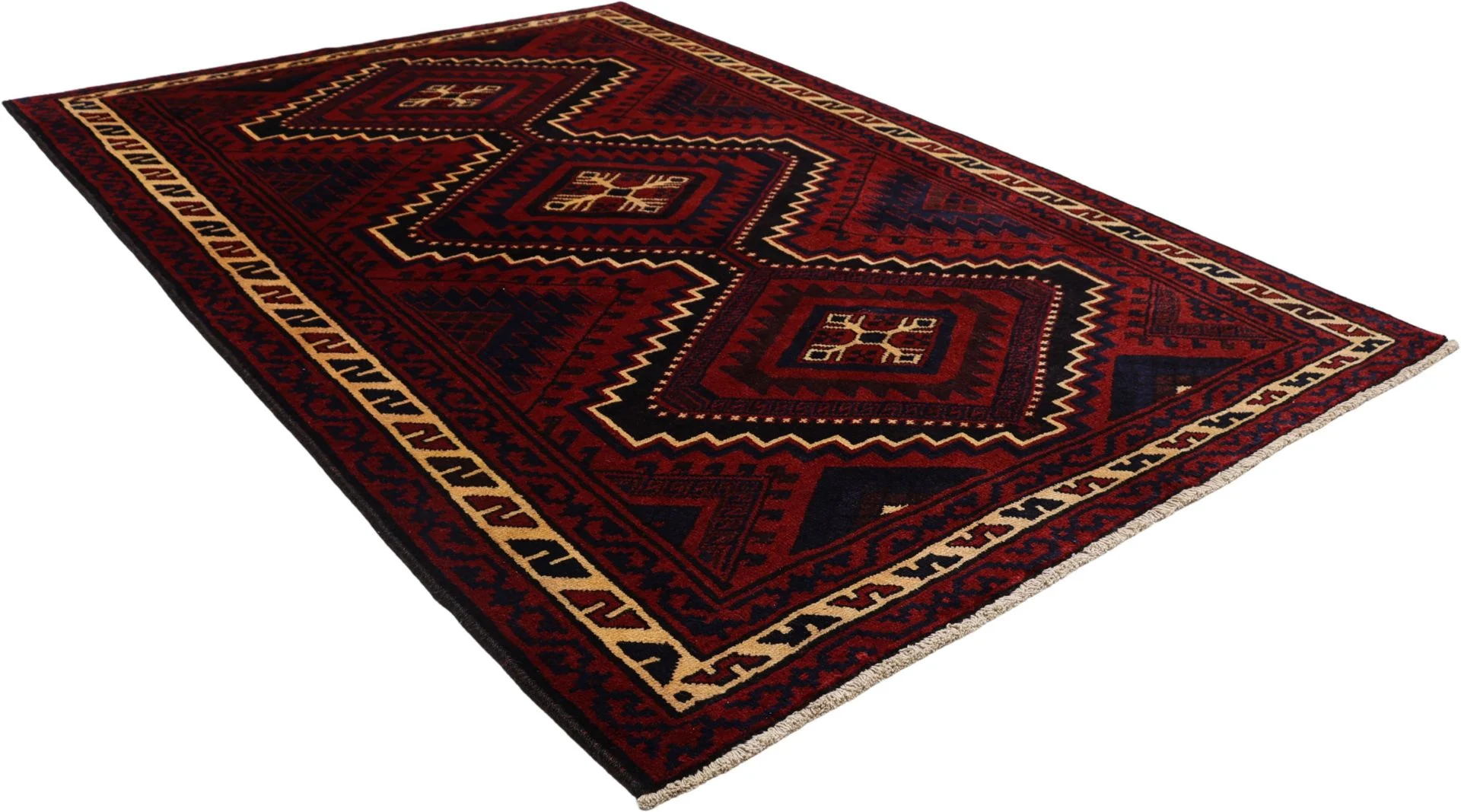 Shiraz Persian Rug — hand-knotted, 185 × 265 cm, Wool