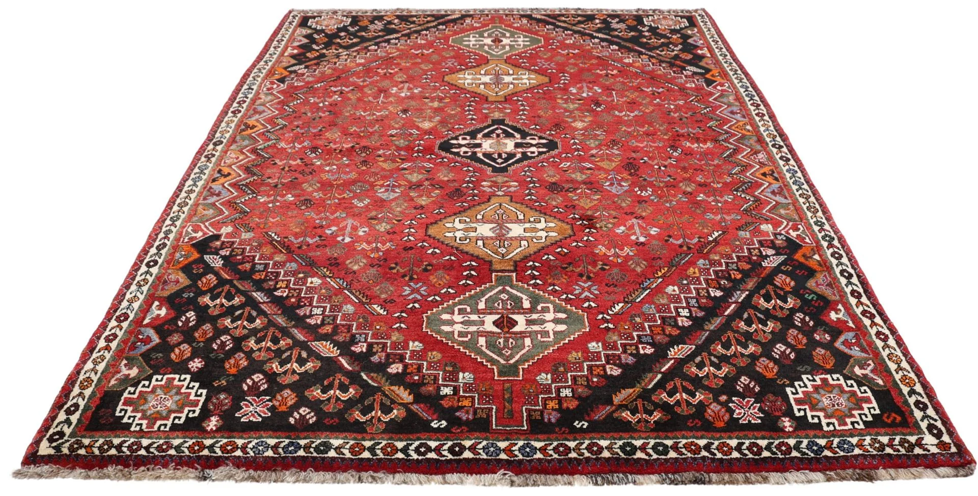 Shiraz Persian Rug 175 × 250 cm, Wool, hand-knotted