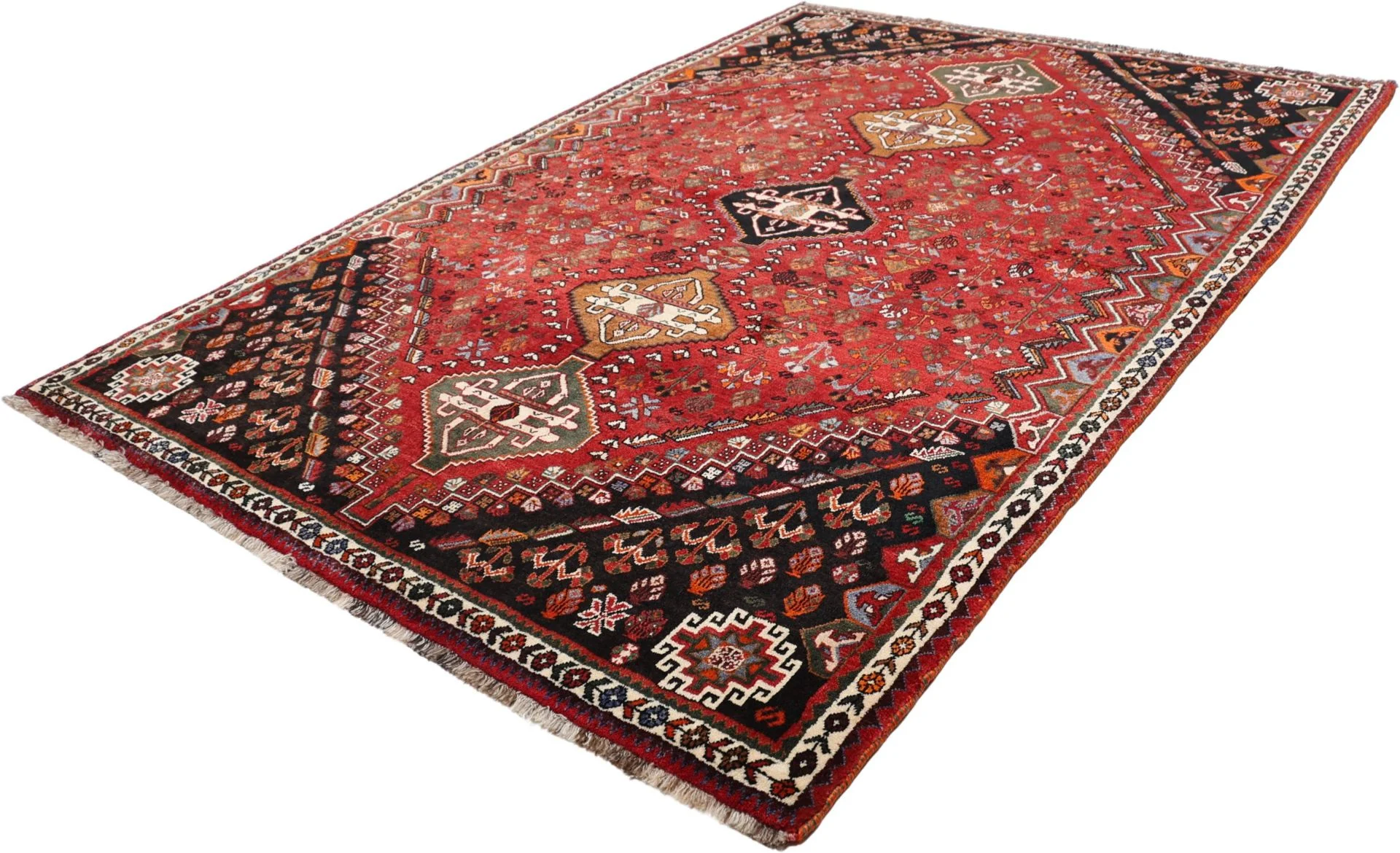 Shiraz Persian Rug 175 × 250 cm, Wool, hand-knotted