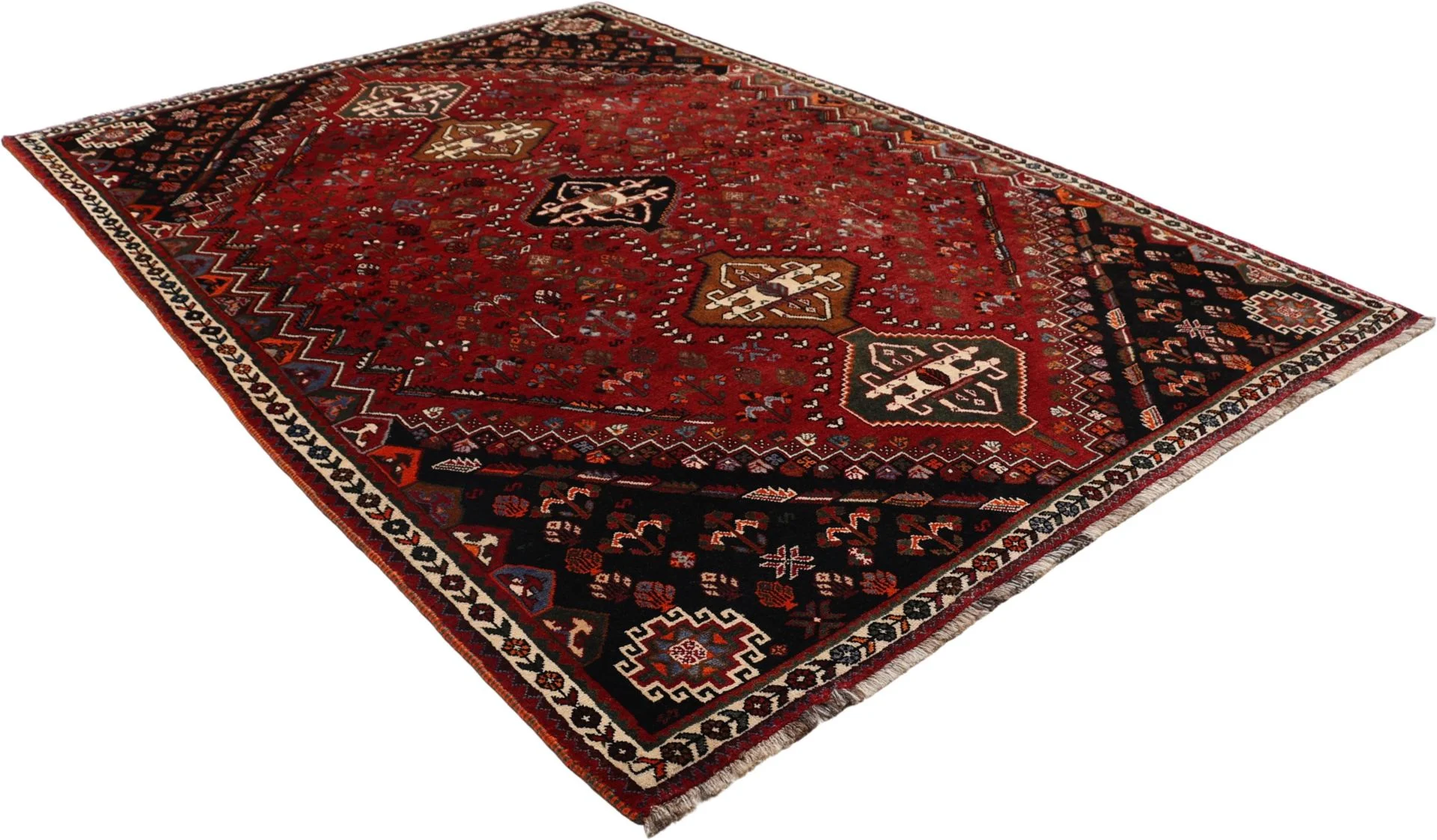 Shiraz Persian Rug 175 × 250 cm, Wool, hand-knotted