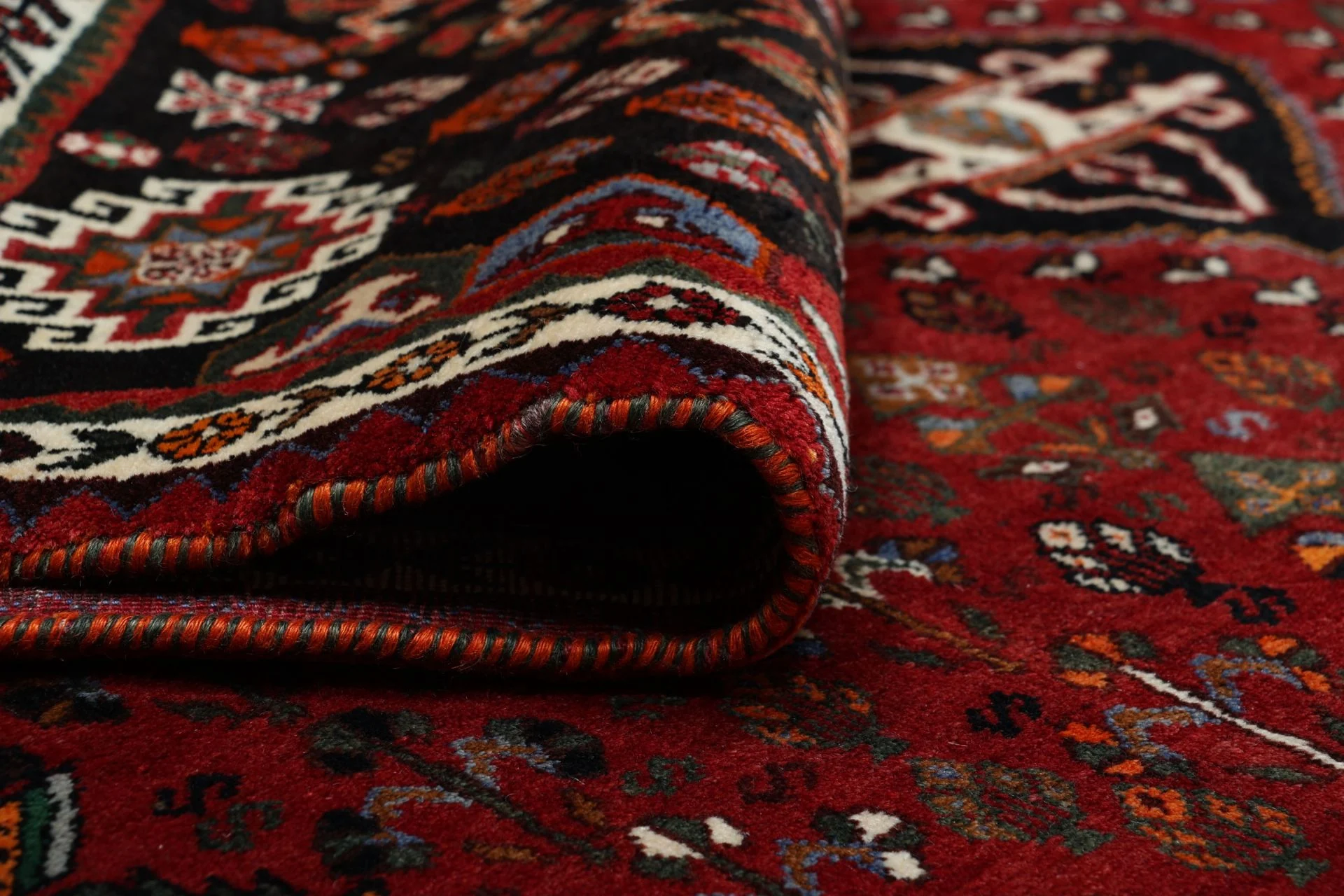 Shiraz Persian Rug 175 × 250 cm, Wool, hand-knotted