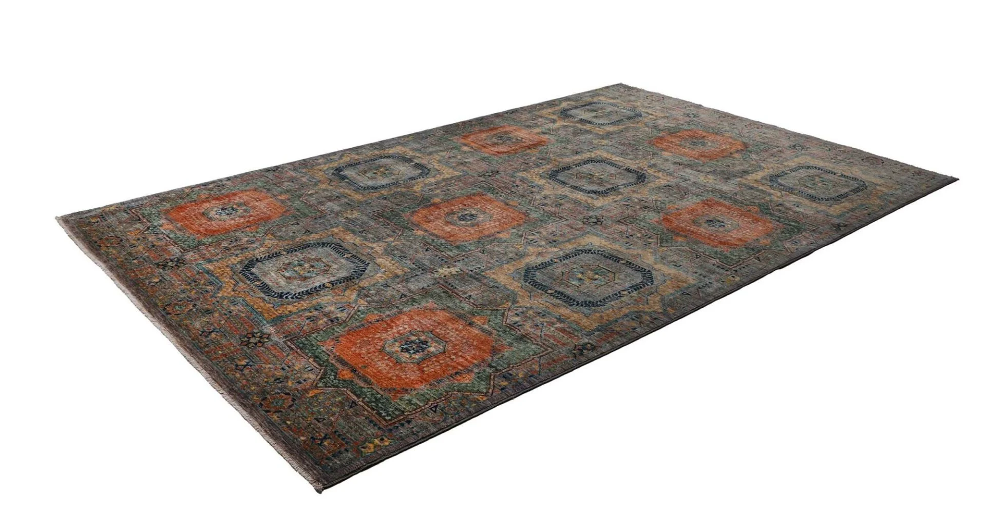 Mamluk Pakistani Rug — hand-knotted, 203 × 301 cm, Wool