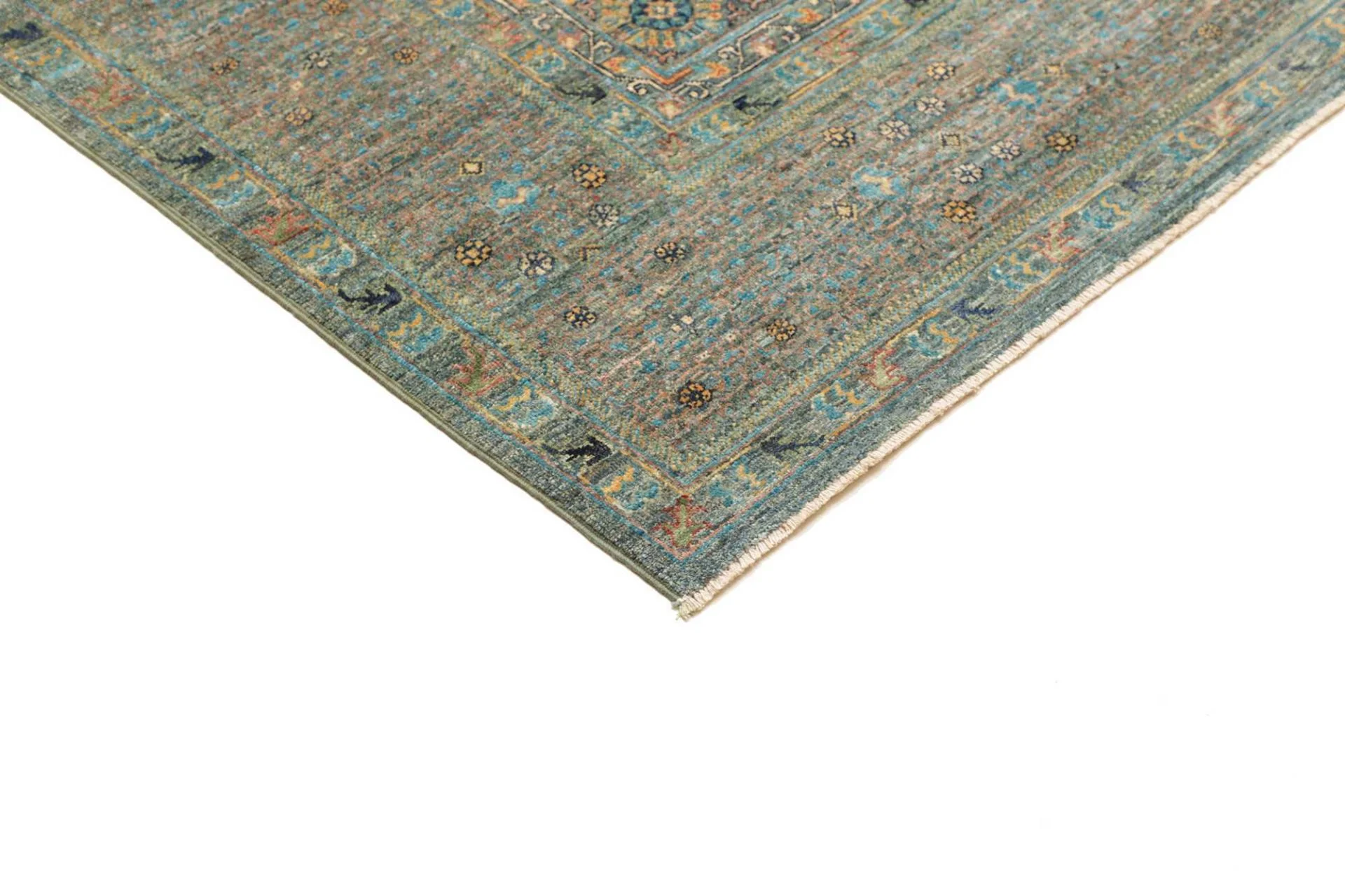 Hand-Knotted Wool Mamluk Pakistani Rug, 211 × 306 cm