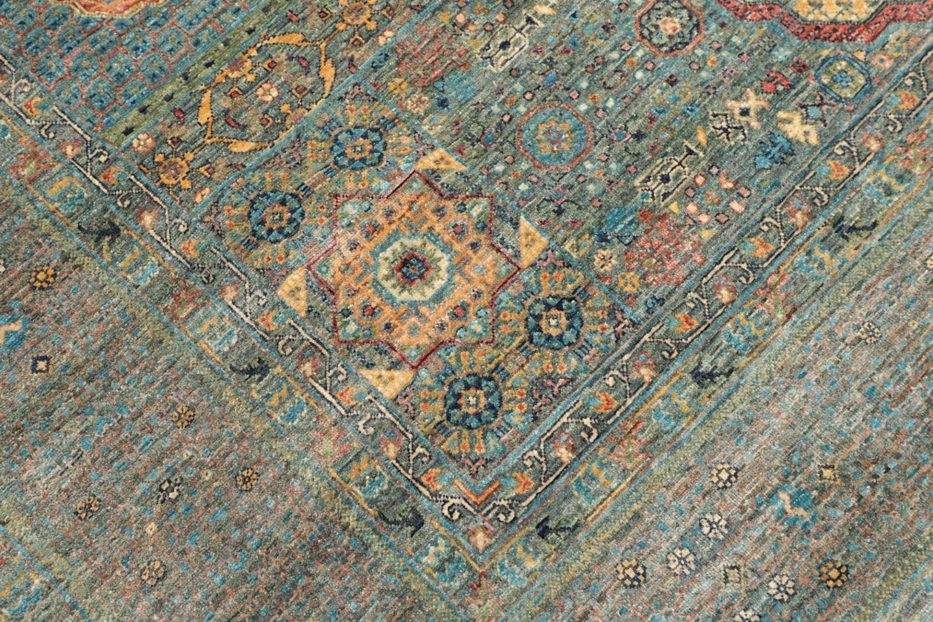 Hand-Knotted Wool Mamluk Pakistani Rug, 211 × 306 cm