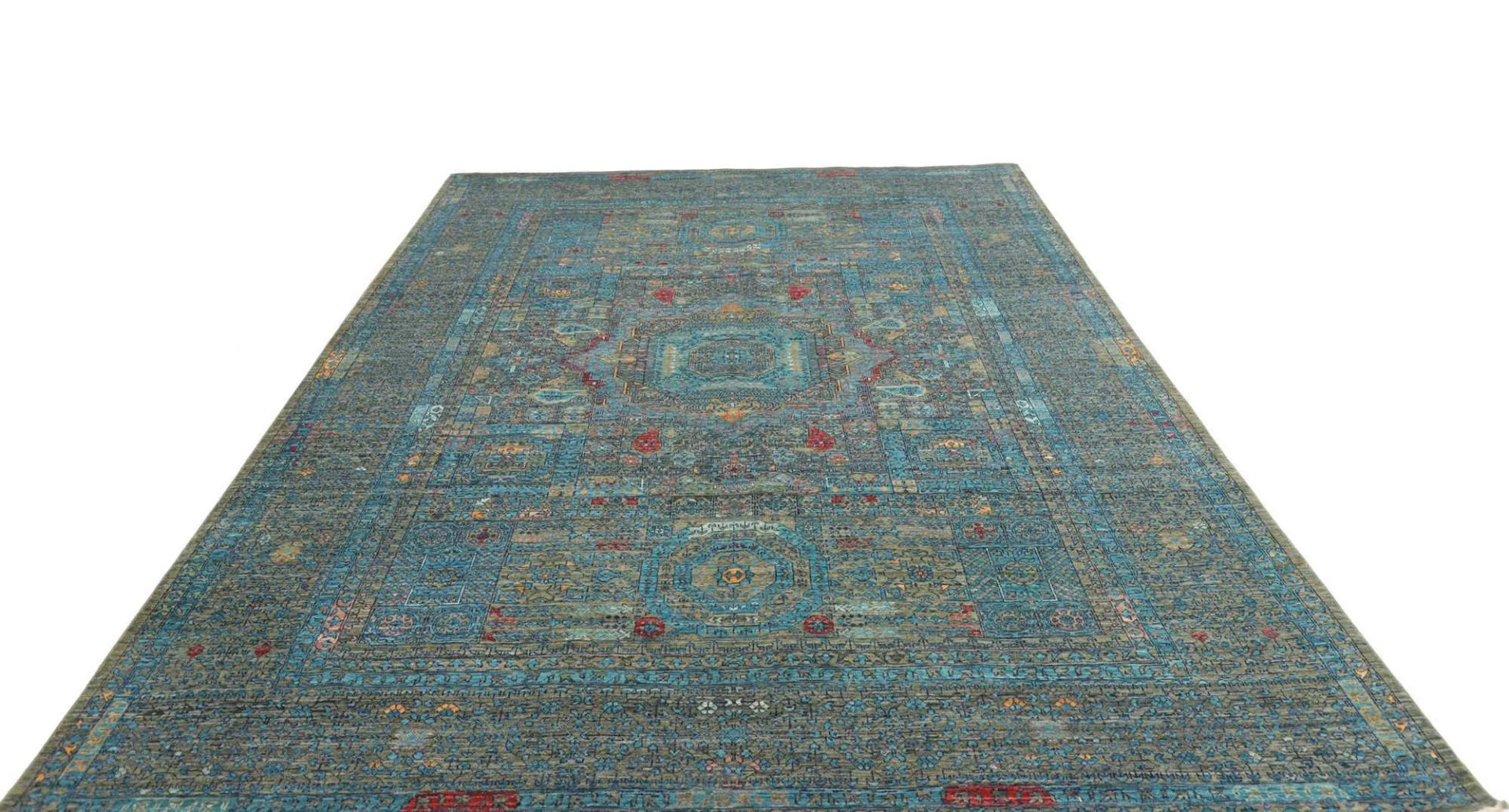 Mamluk Pakistani Rug — hand-knotted, 202 × 303 cm, Wool