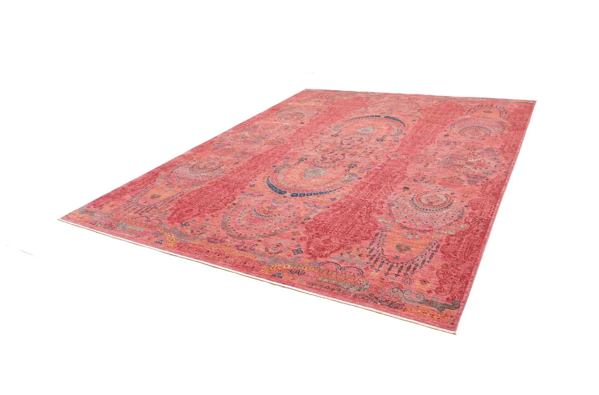 Hand-Knotted Wool Samarkand Pakistani Rug, 255 × 312 cm