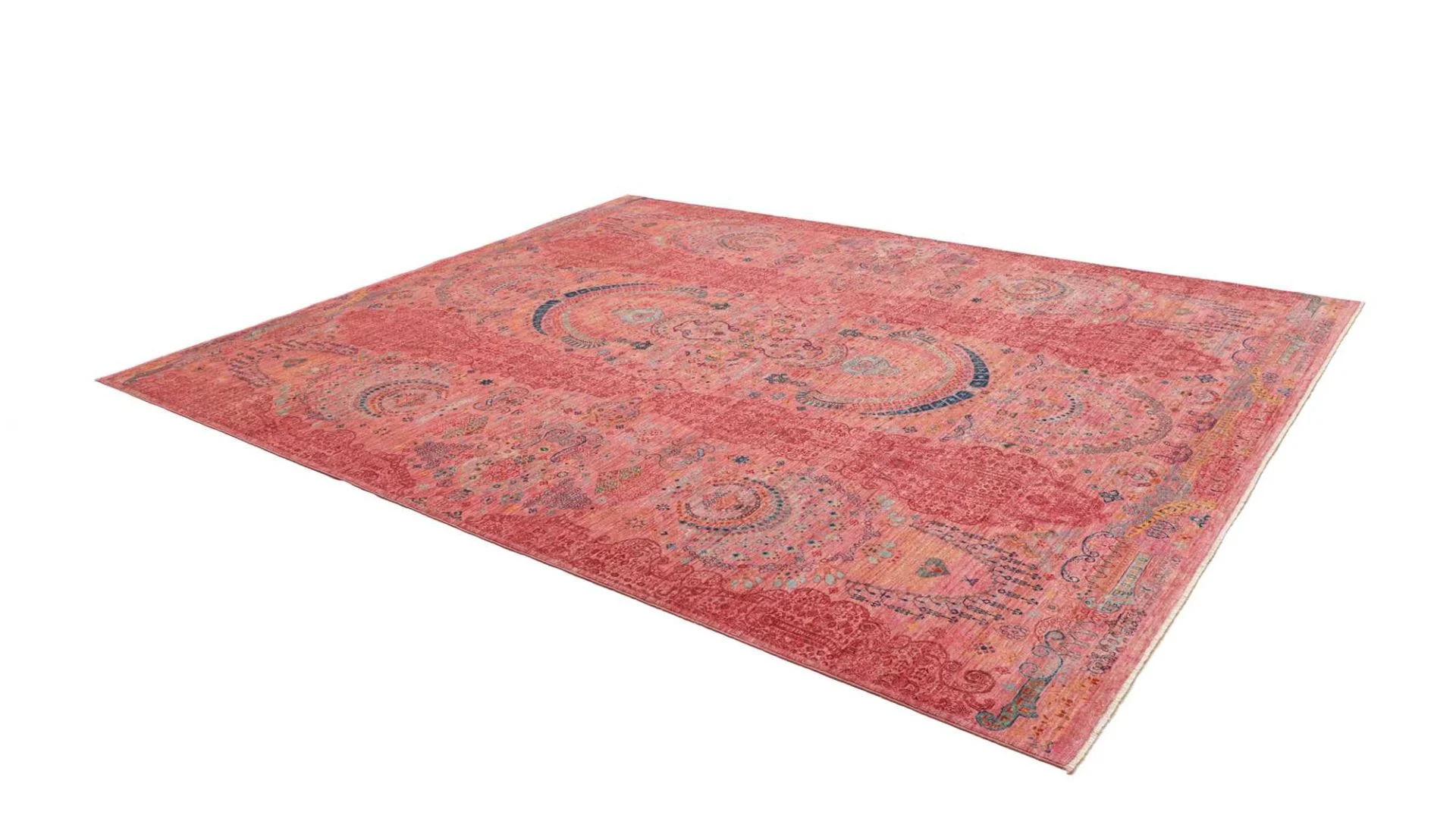 Hand-Knotted Wool Samarkand Pakistani Rug, 255 × 312 cm