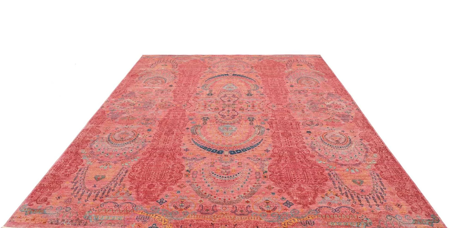 Hand-Knotted Wool Samarkand Pakistani Rug, 255 × 312 cm