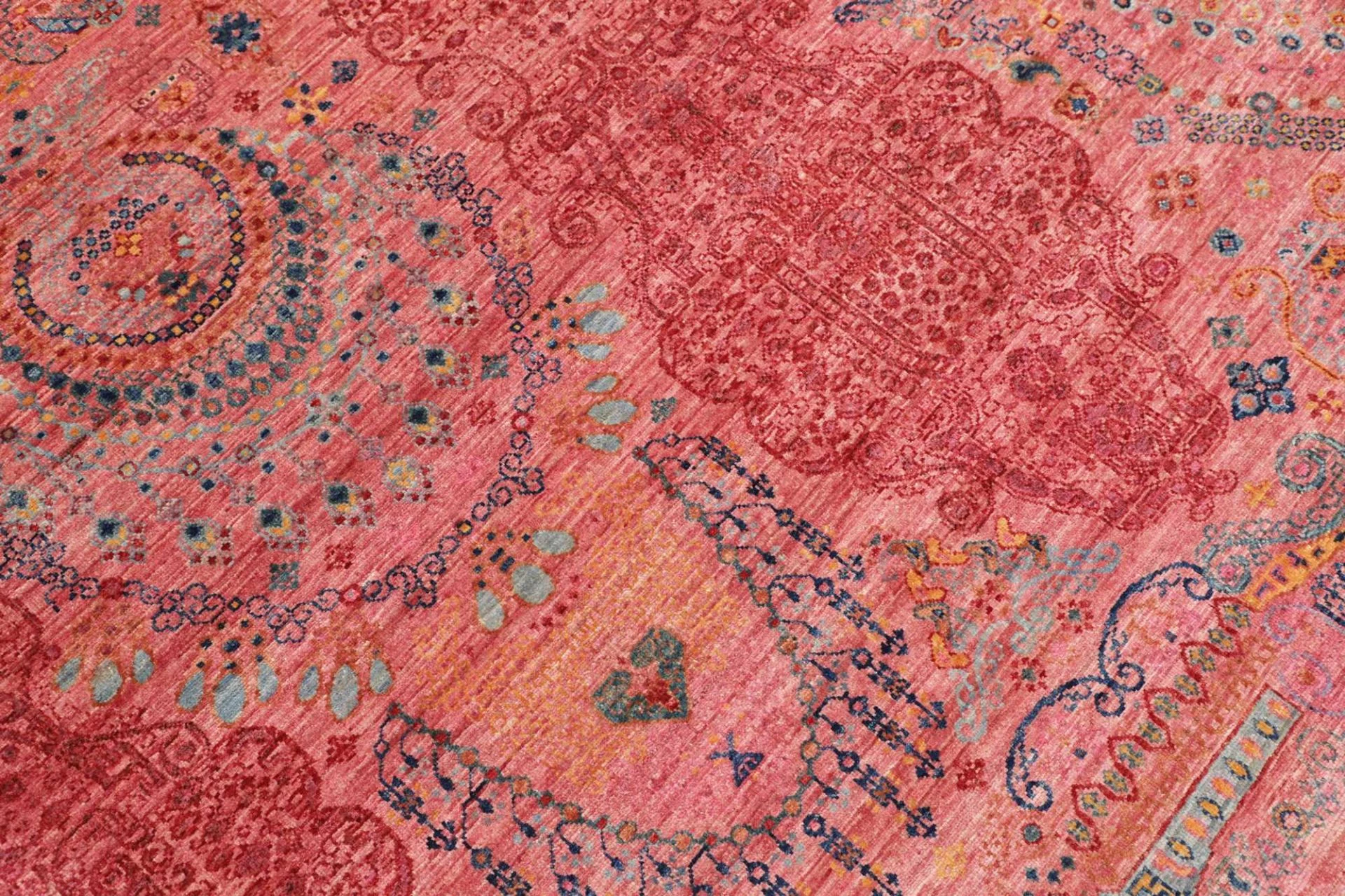 Hand-Knotted Wool Samarkand Pakistani Rug, 255 × 312 cm