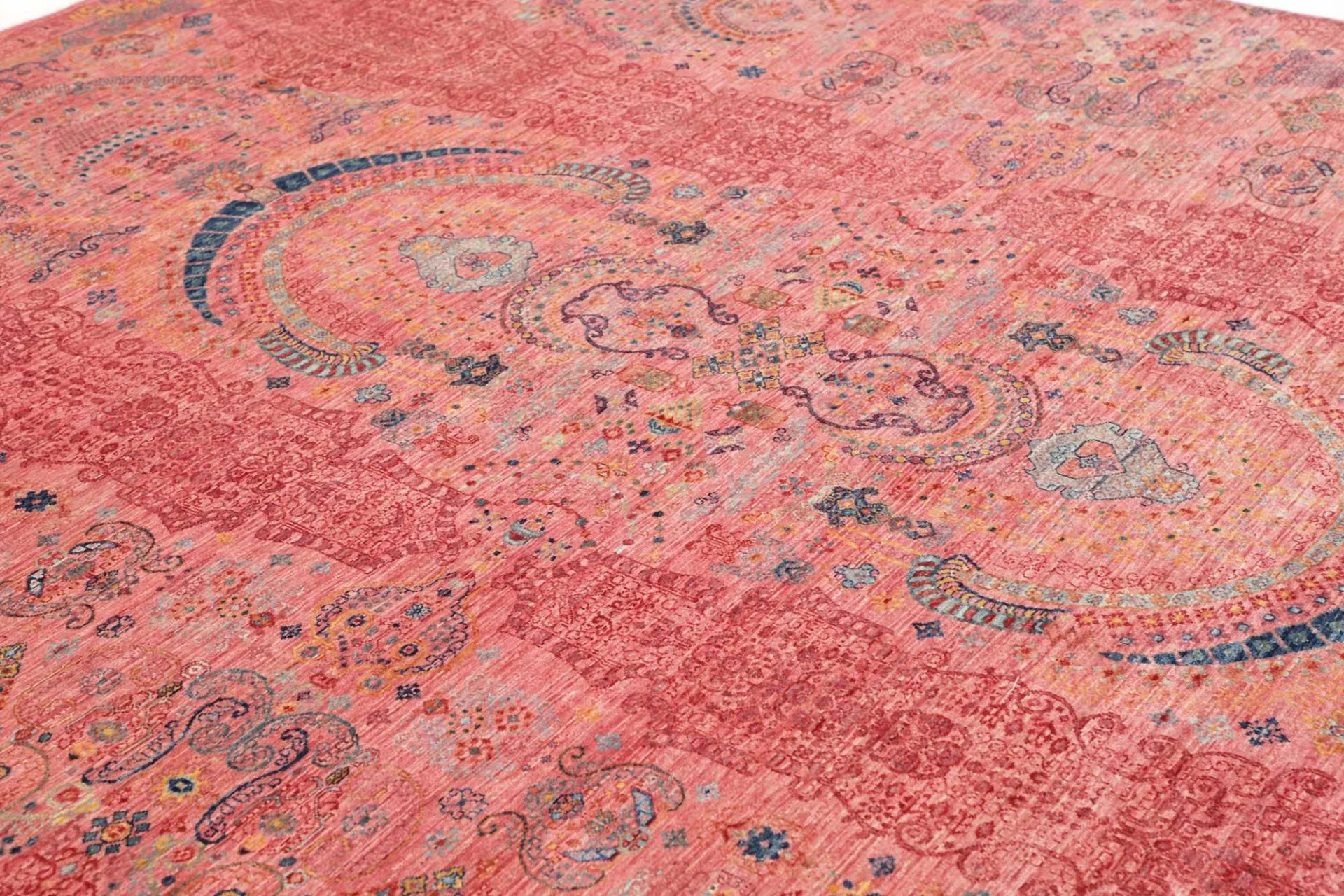 Hand-Knotted Wool Samarkand Pakistani Rug, 255 × 312 cm