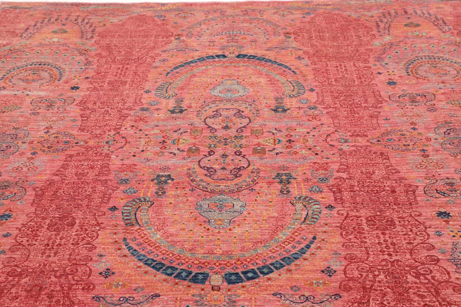 Hand-Knotted Wool Samarkand Pakistani Rug, 255 × 312 cm