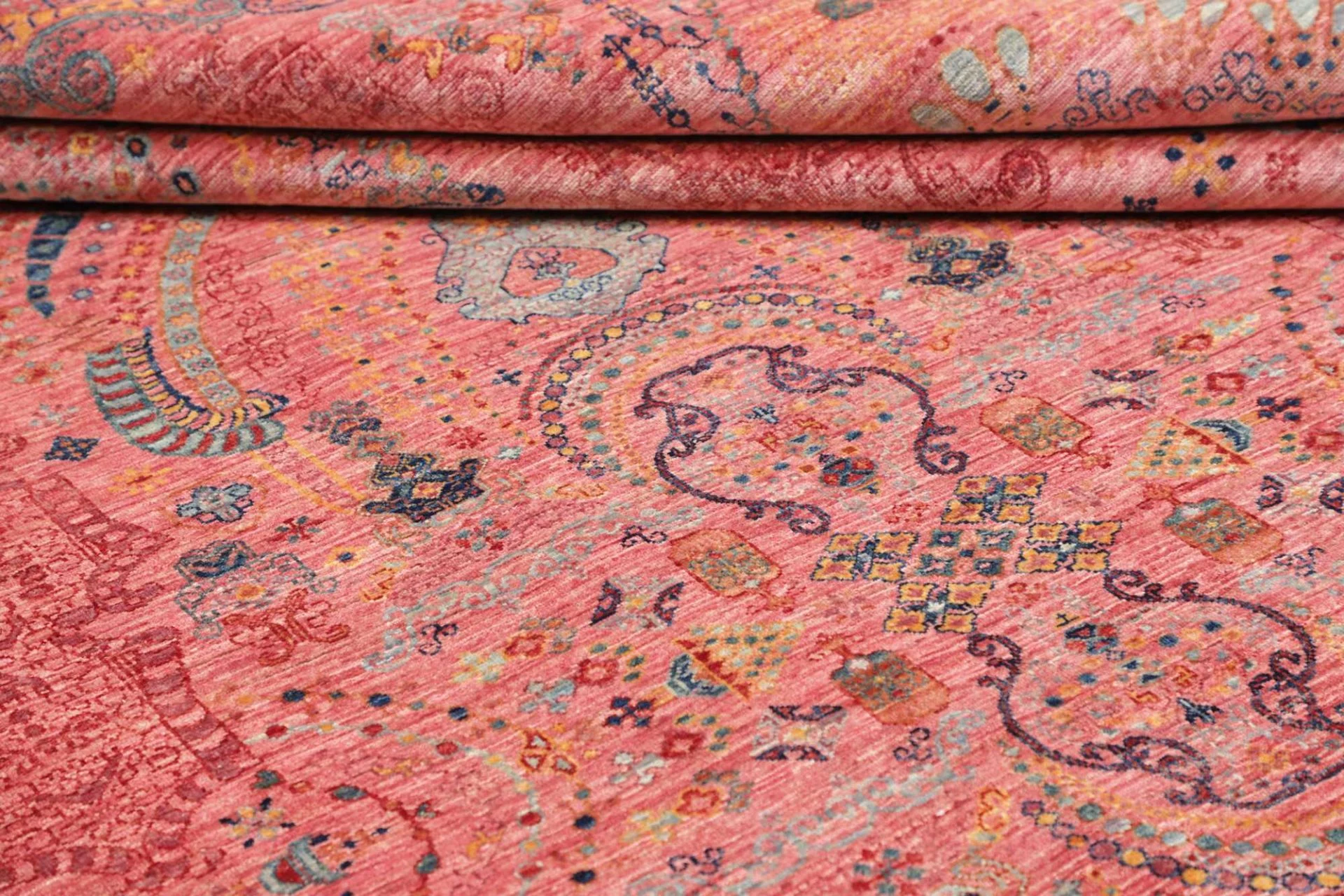 Hand-Knotted Wool Samarkand Pakistani Rug, 255 × 312 cm