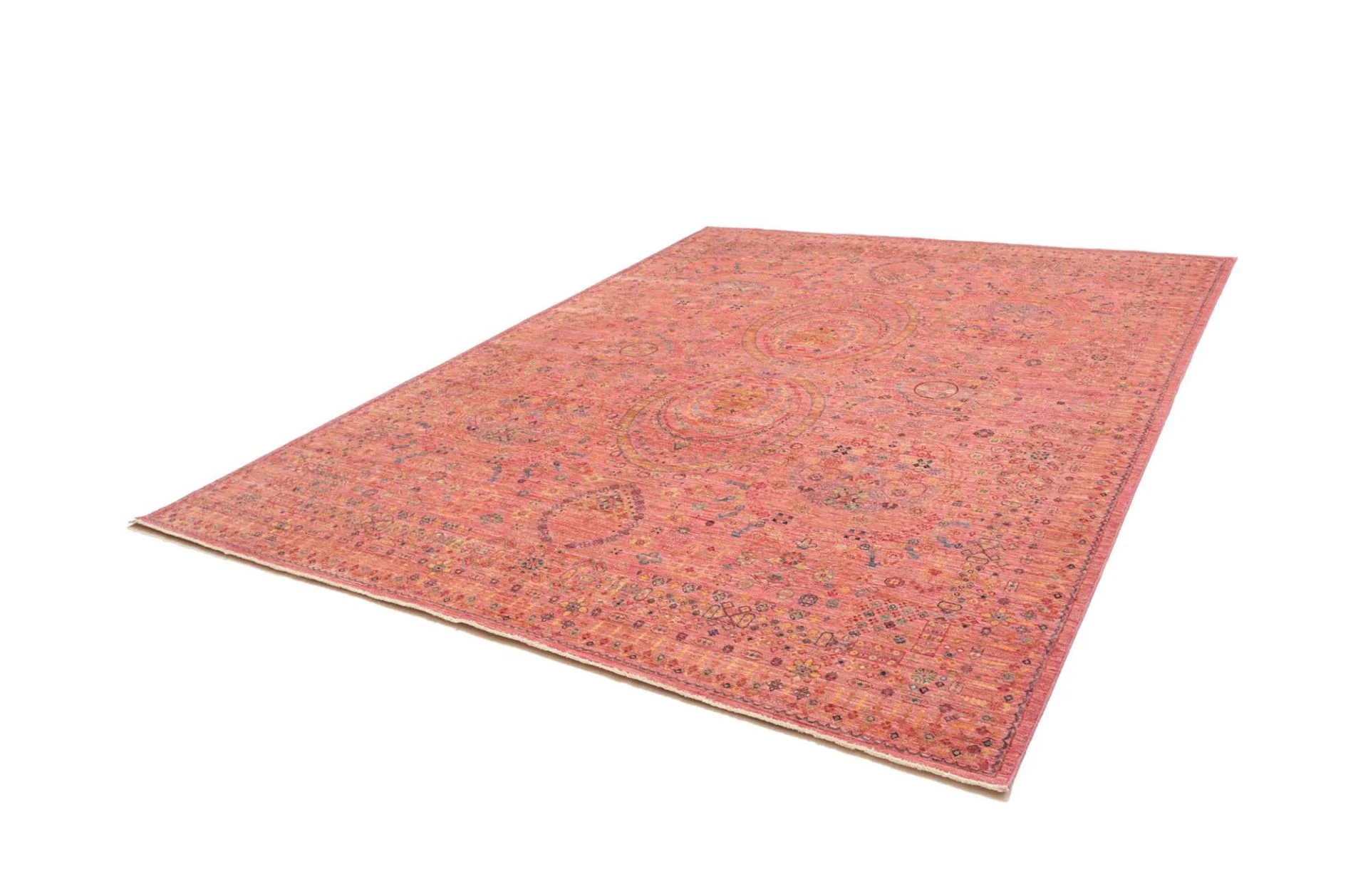 Hand-Knotted Wool Samarkand Pakistani Rug, 250 × 306 cm