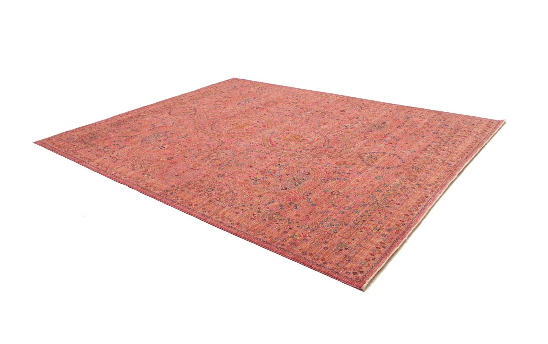 Hand-Knotted Wool Samarkand Pakistani Rug, 250 × 306 cm