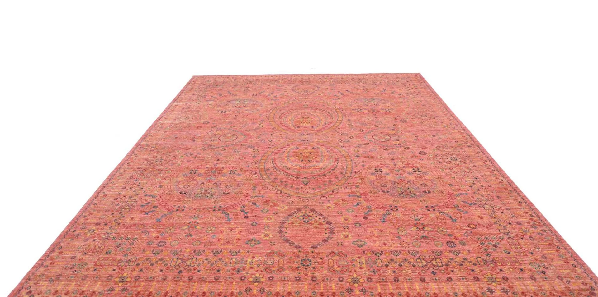 Hand-Knotted Wool Samarkand Pakistani Rug, 250 × 306 cm