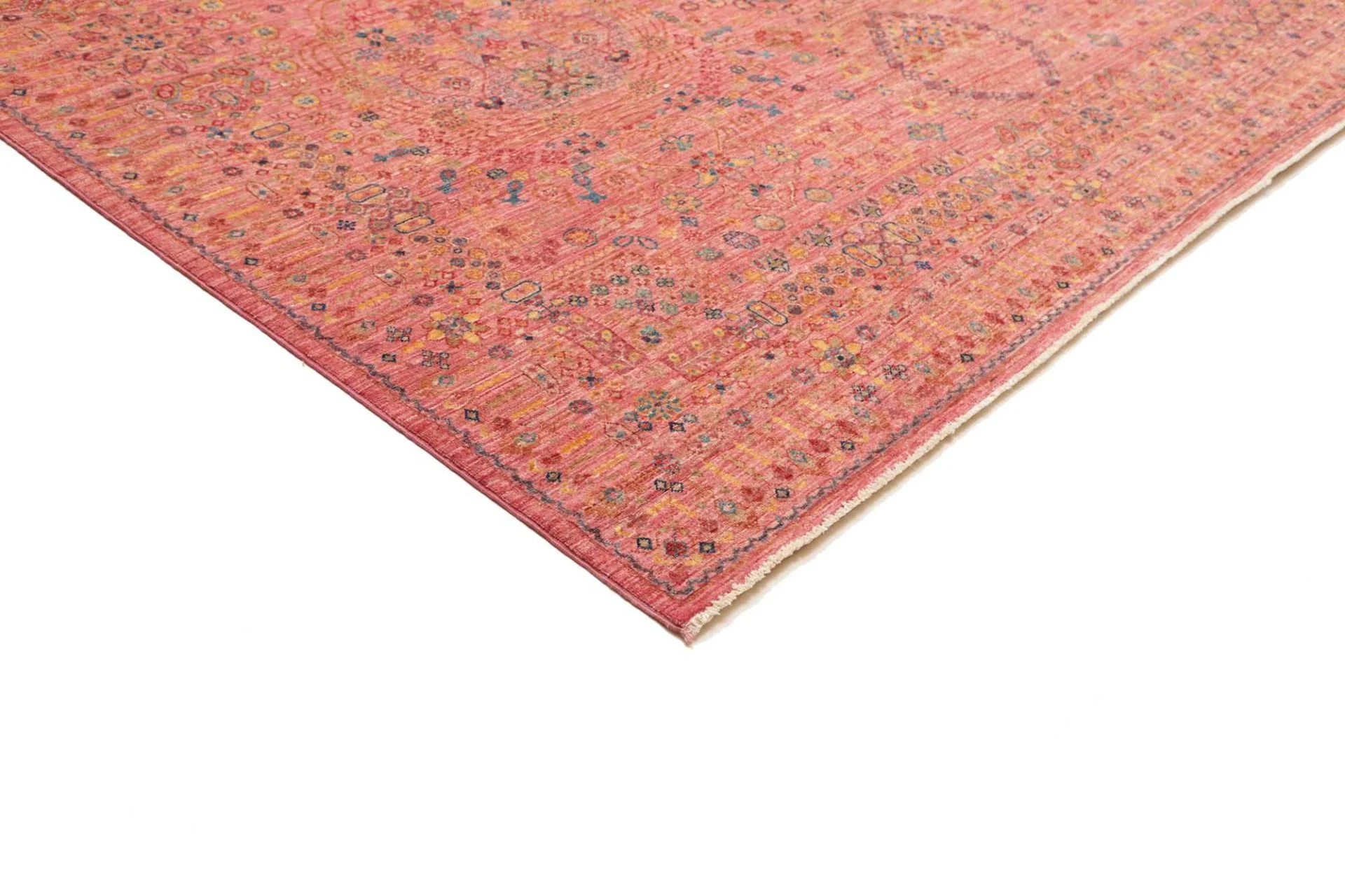 Hand-Knotted Wool Samarkand Pakistani Rug, 250 × 306 cm