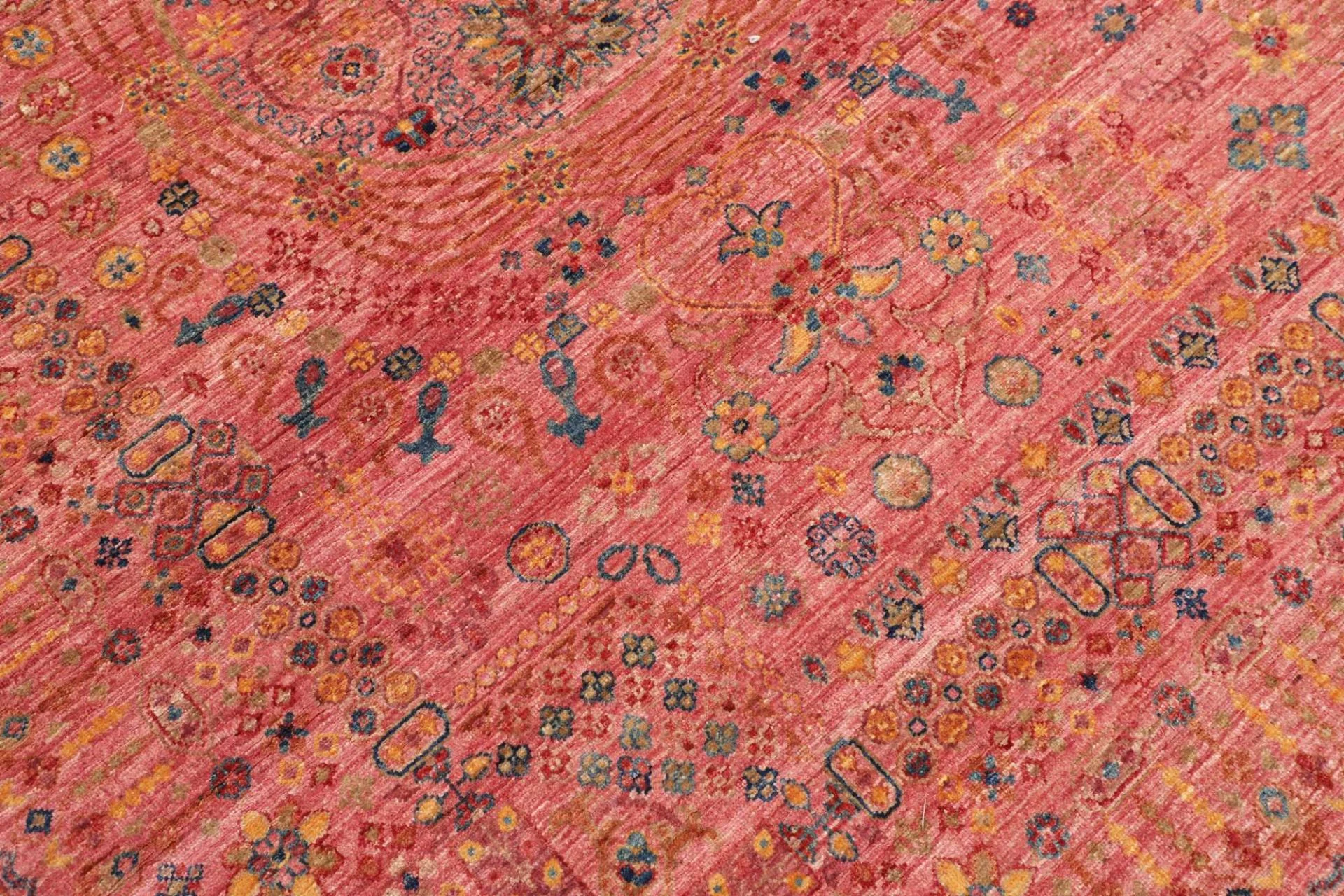 Hand-Knotted Wool Samarkand Pakistani Rug, 250 × 306 cm