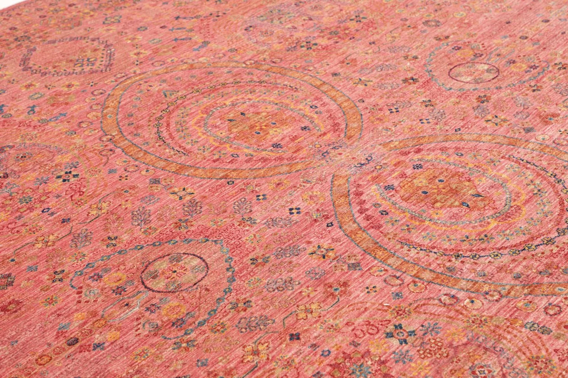 Hand-Knotted Wool Samarkand Pakistani Rug, 250 × 306 cm