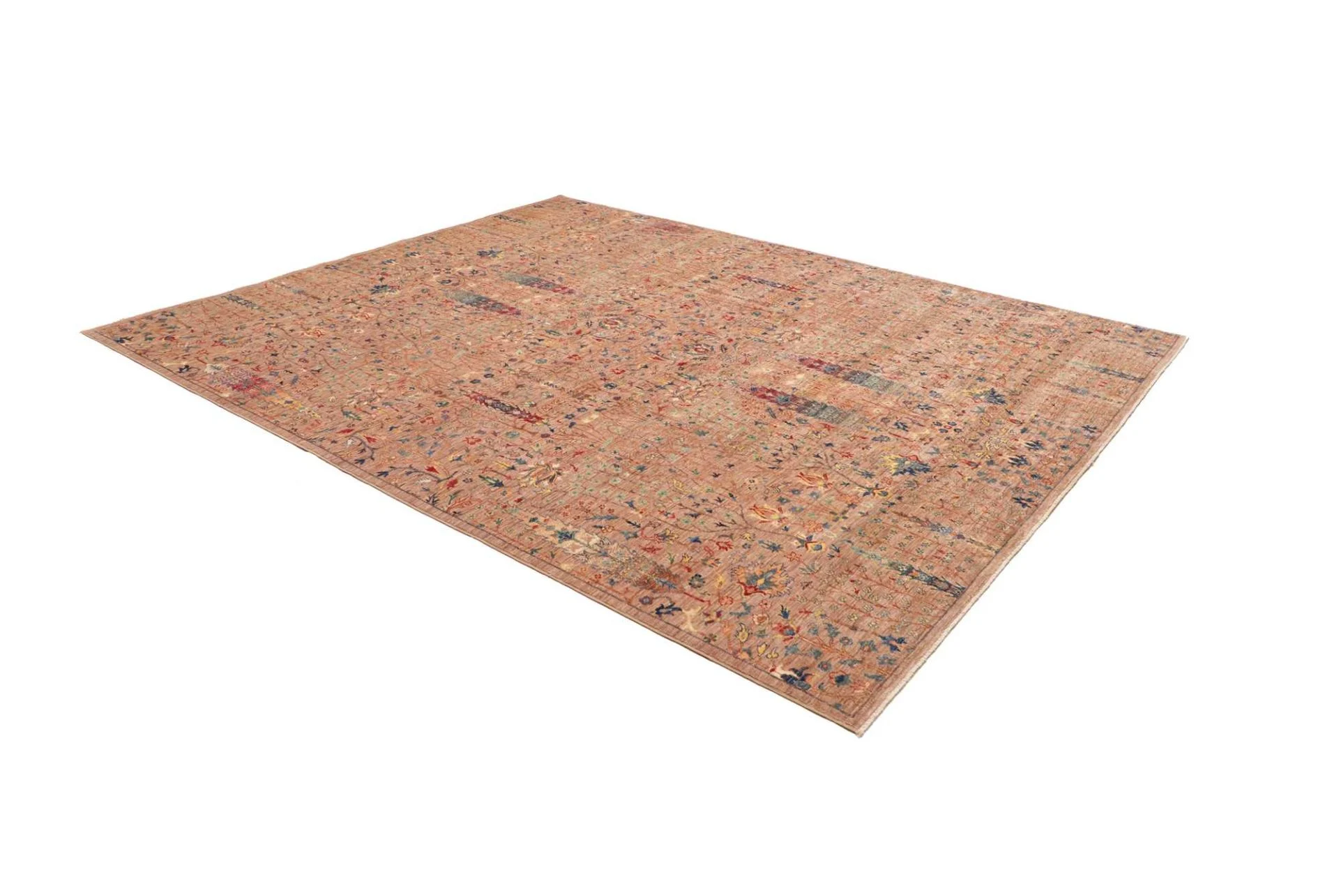 Hand-Knotted Wool Samarkand Pakistani Rug, 247 × 299 cm