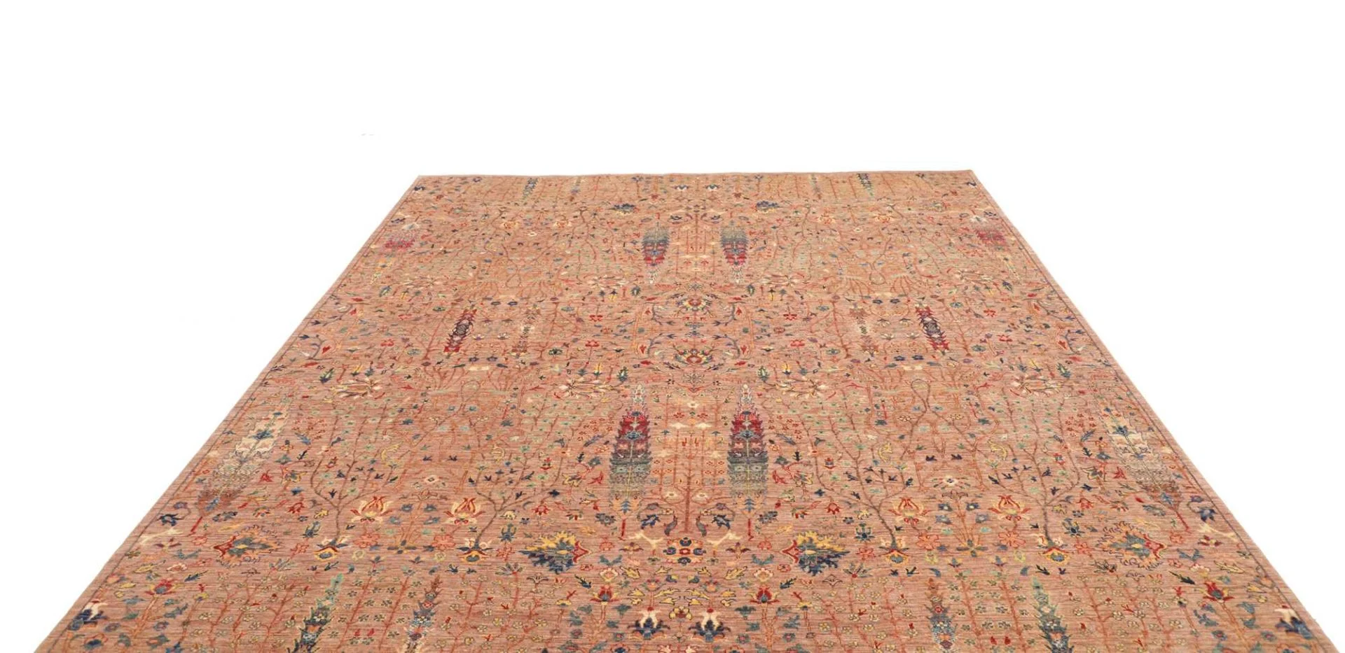 Hand-Knotted Wool Samarkand Pakistani Rug, 247 × 299 cm