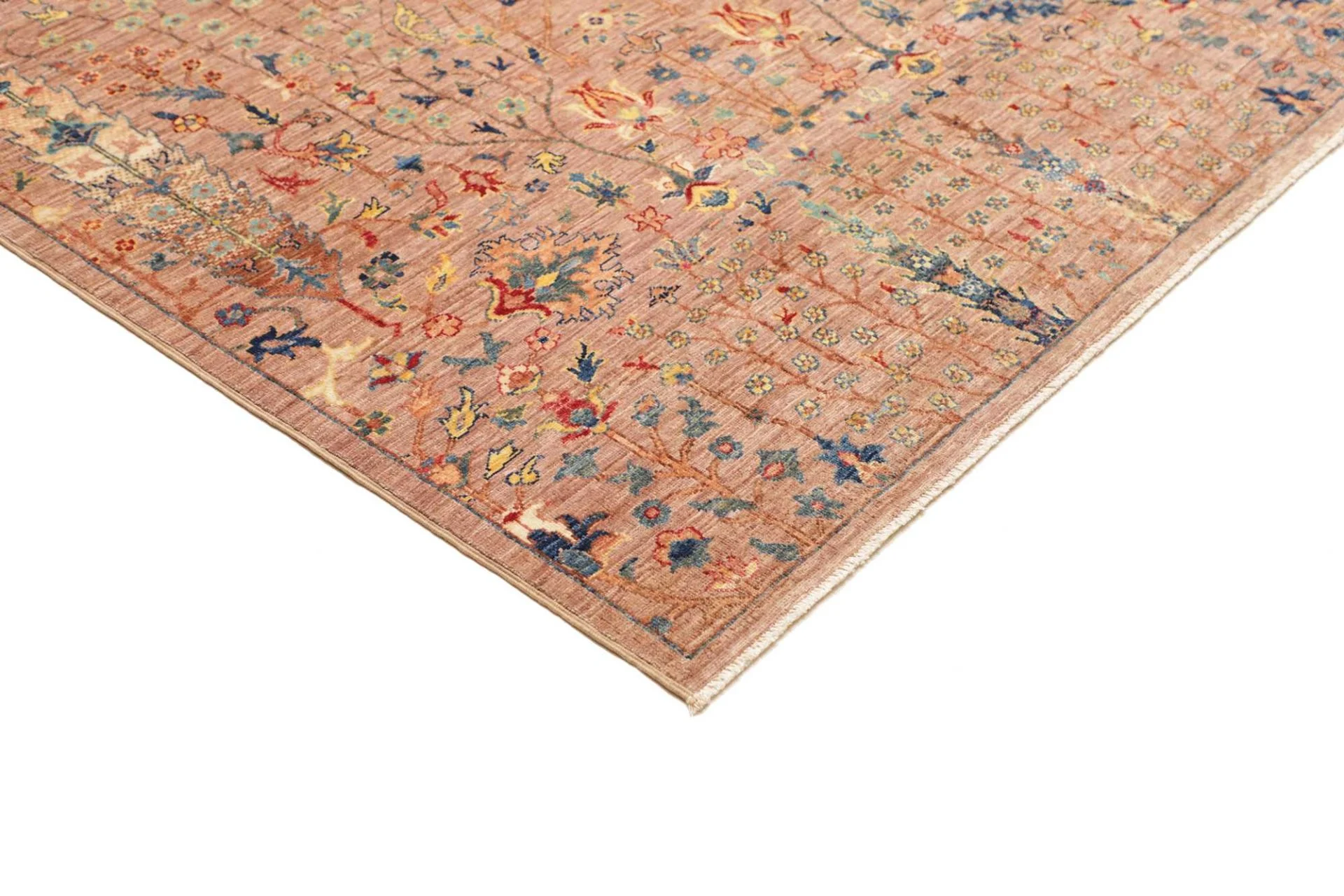 Hand-Knotted Wool Samarkand Pakistani Rug, 247 × 299 cm