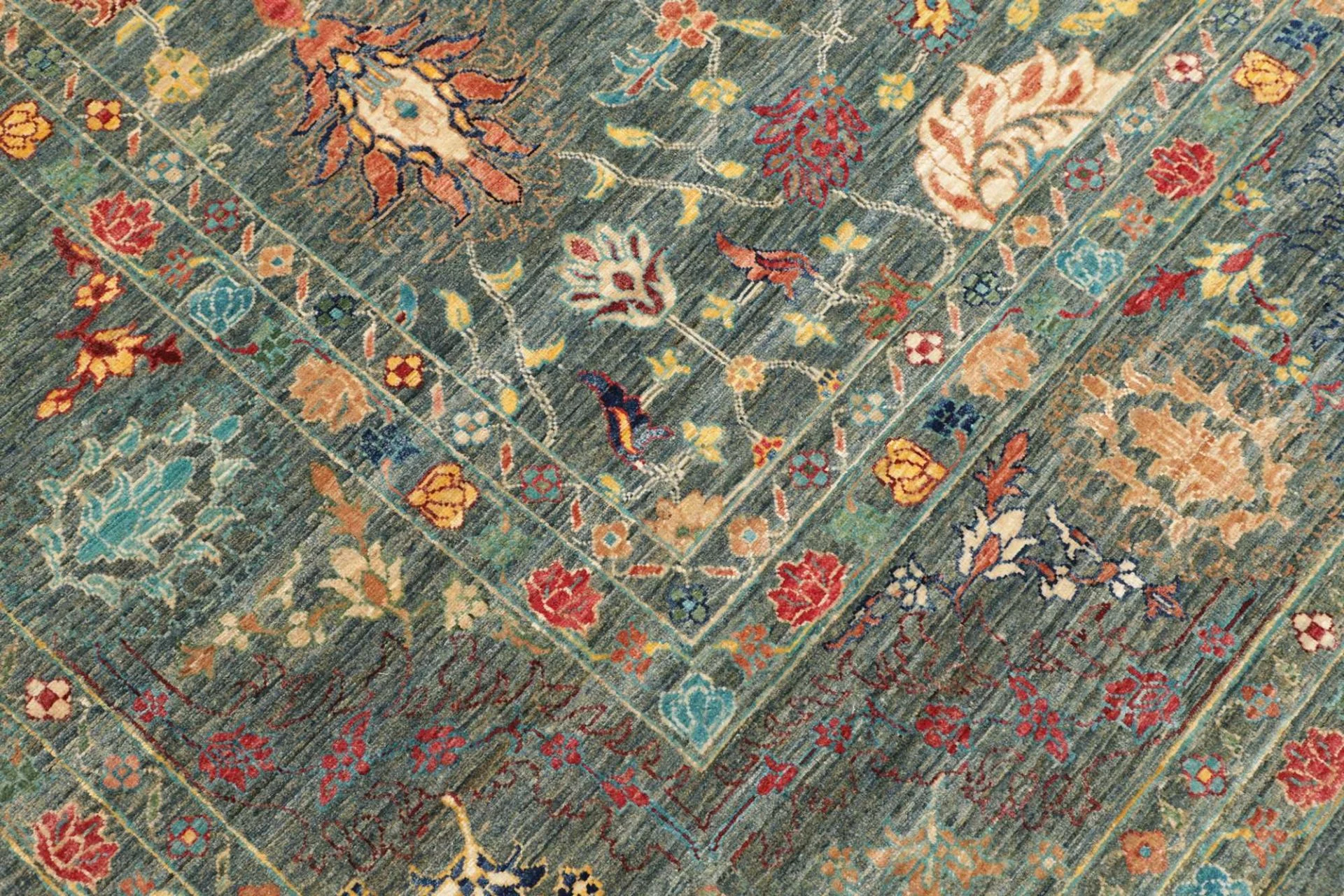 Hand-Knotted Wool Samarkand Pakistani Rug, 248 × 298 cm