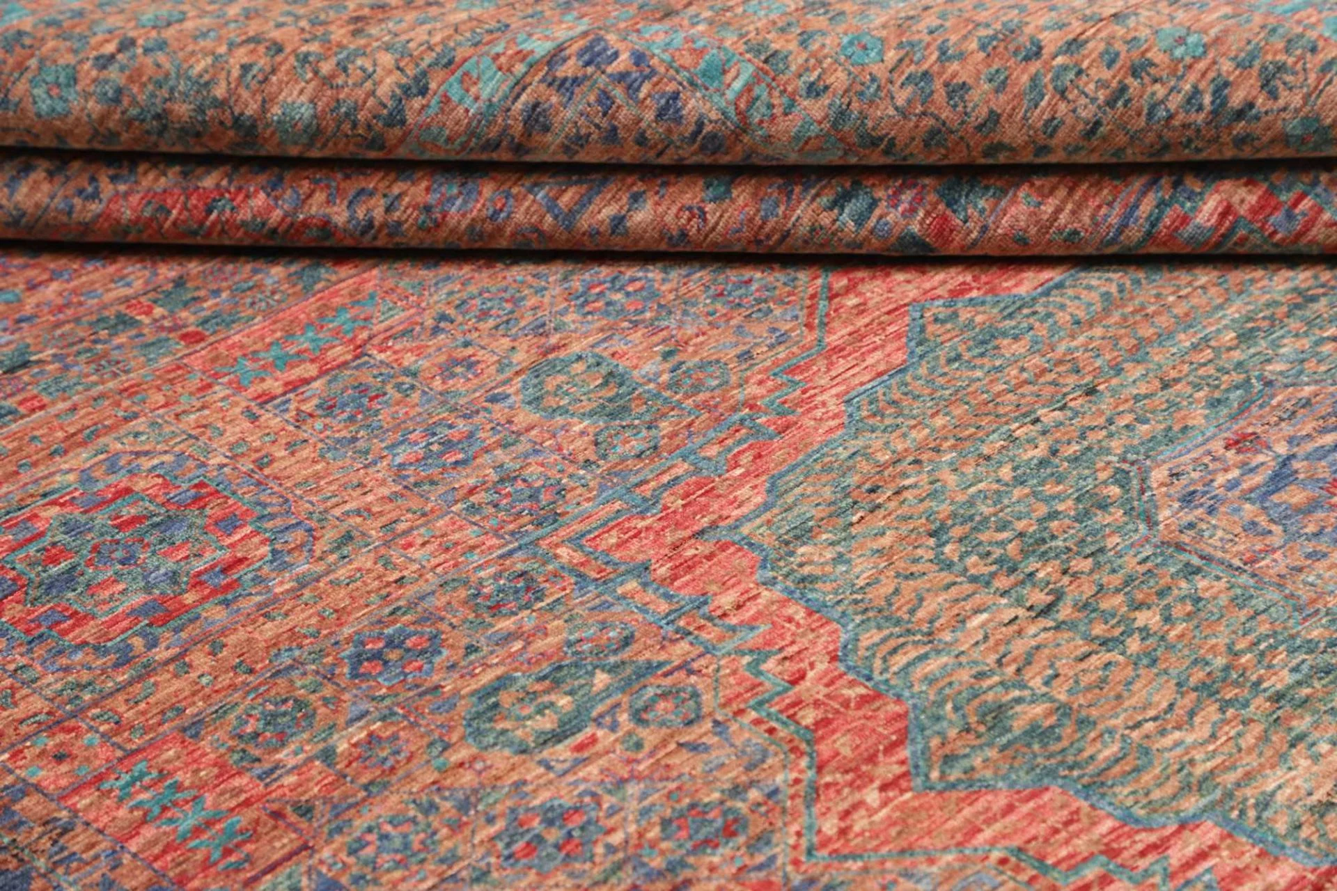 Mamluk Pakistani Rug 211 × 300 cm, Wool, hand-knotted