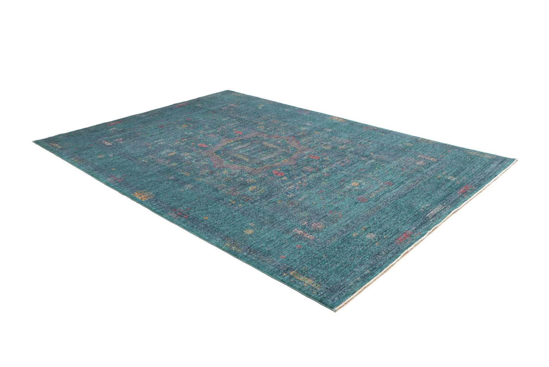 Hand-Knotted Wool Mamluk Pakistani Rug, 211 × 293 cm