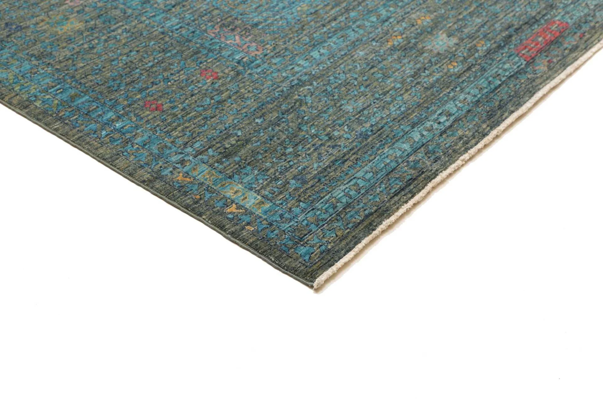 Hand-Knotted Wool Mamluk Pakistani Rug, 248 × 306 cm