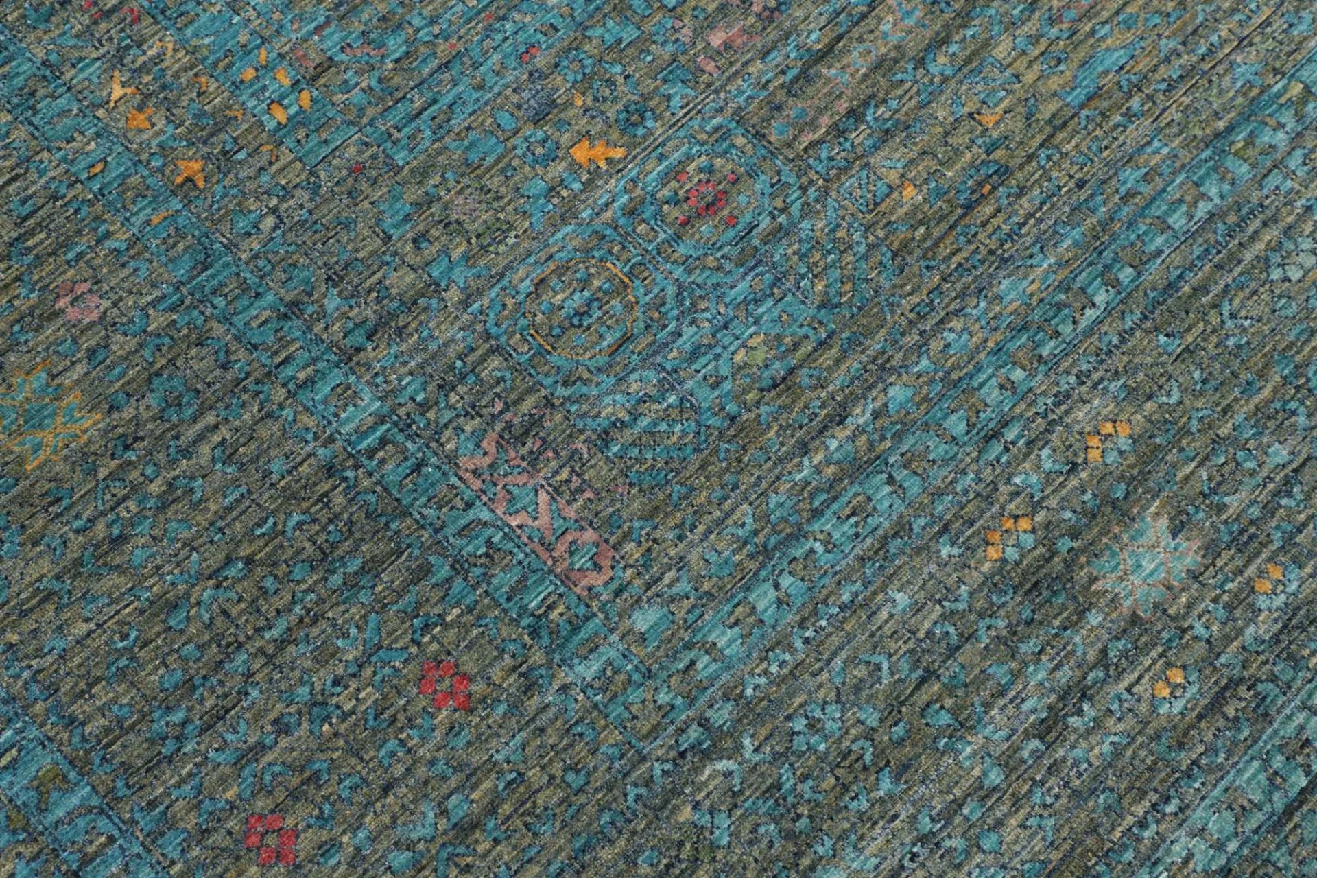 Hand-Knotted Wool Mamluk Pakistani Rug, 248 × 306 cm