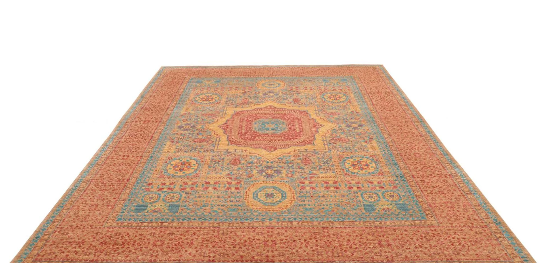 Mamluk Pakistani Rug 250 × 309 cm, Wool, hand-knotted