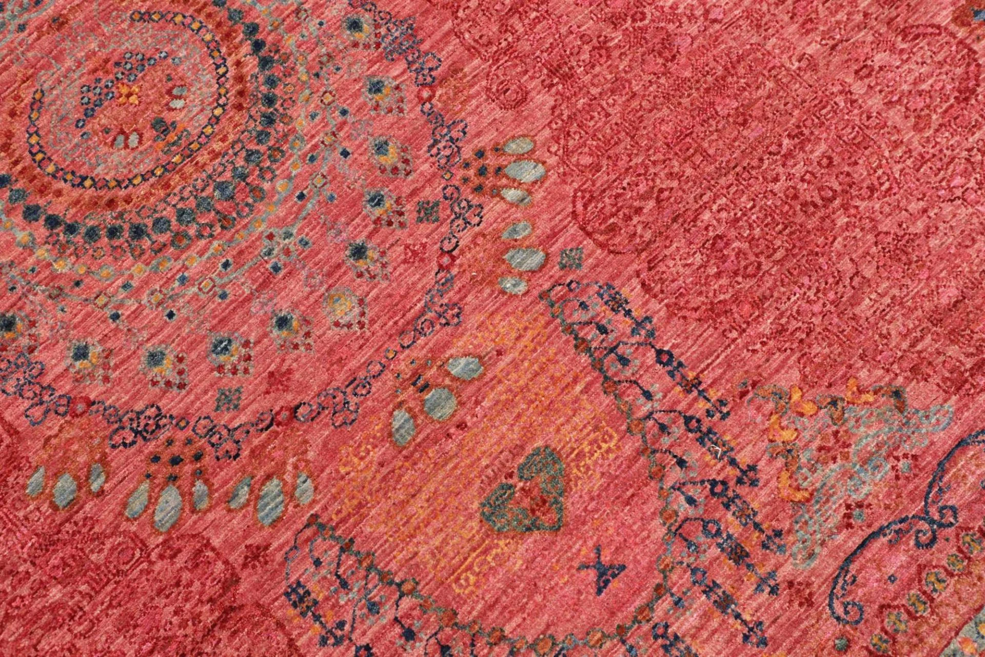 Hand-Knotted Wool Samarkand Pakistani Rug, 252 × 287 cm