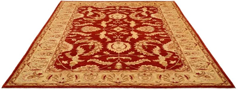 Hand-Knotted Wool Ziegler Afghan Rug, 279 × 359 cm