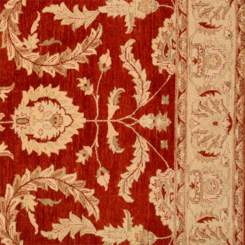 Hand-Knotted Wool Ziegler Afghan Rug, 279 × 359 cm