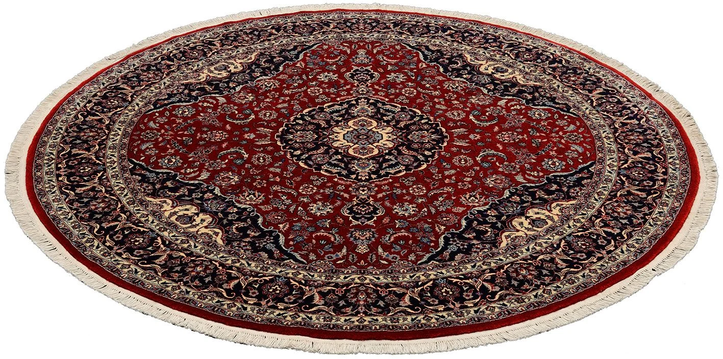 Hand-Knotted Wool Isfahan Chinese Rug, 205 × 205 cm