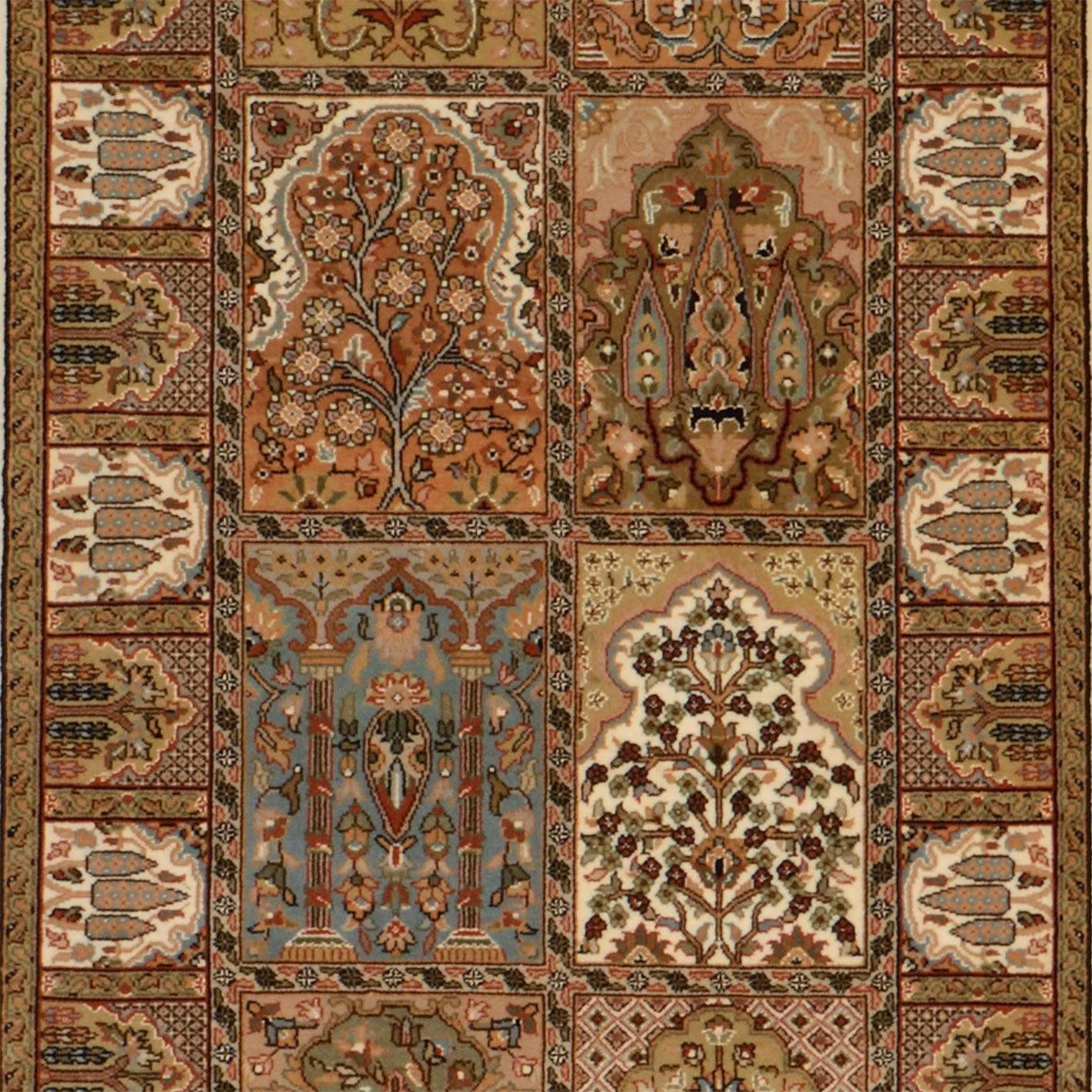 Qom Indian Rug — hand-knotted, 81 × 303 cm, Wool