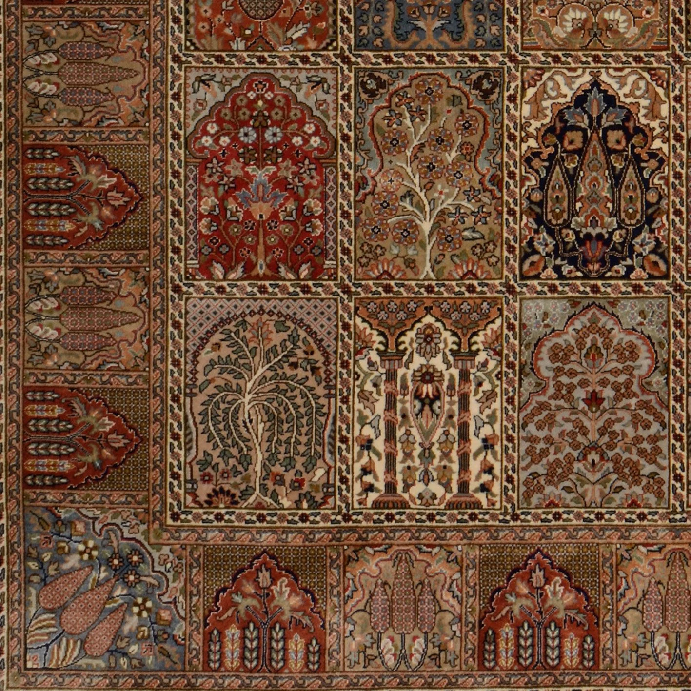 Qom Indian Rug 200 × 250 cm, Wool, hand-knotted
