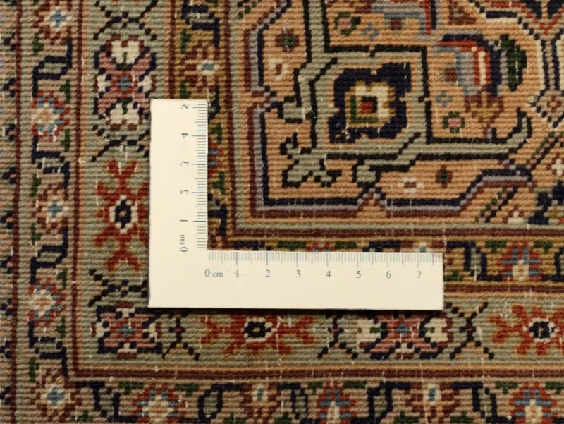Hand-Knotted Wool Tabriz Indian Rug, 201 × 291 cm
