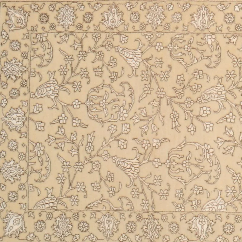 Hand-Knotted Wool Tabriz Indian Rug, 80 × 299 cm