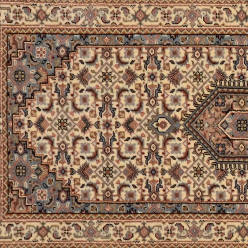 Hand-Knotted Wool Bijar Indian Rug, 80 × 412 cm