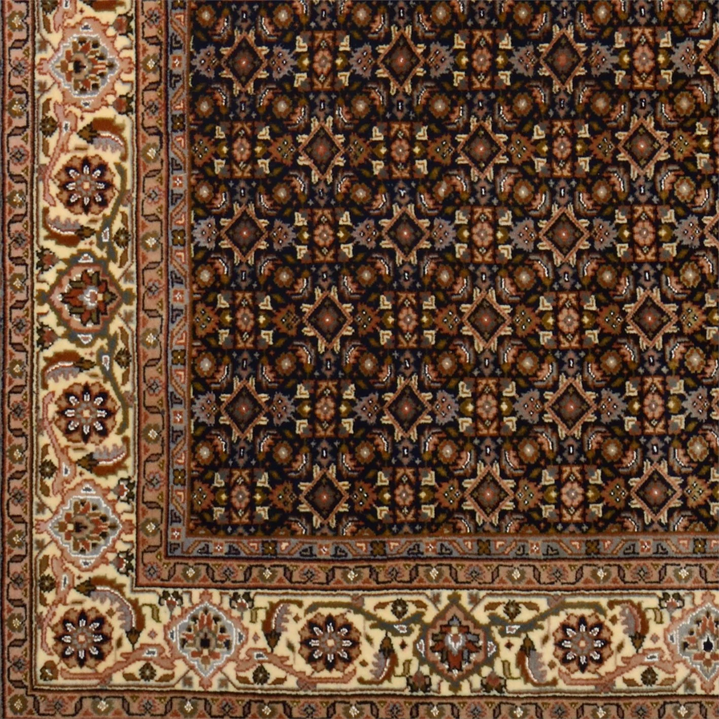 Hand-Knotted Wool Tabriz Indian Rug, 170 × 243 cm