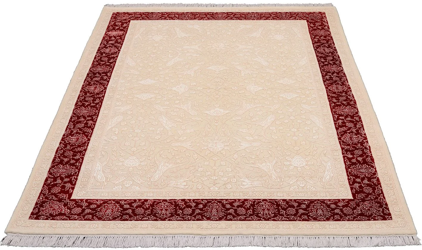 Hand-Knotted Wool Tabriz Indian Rug, 170 × 240 cm