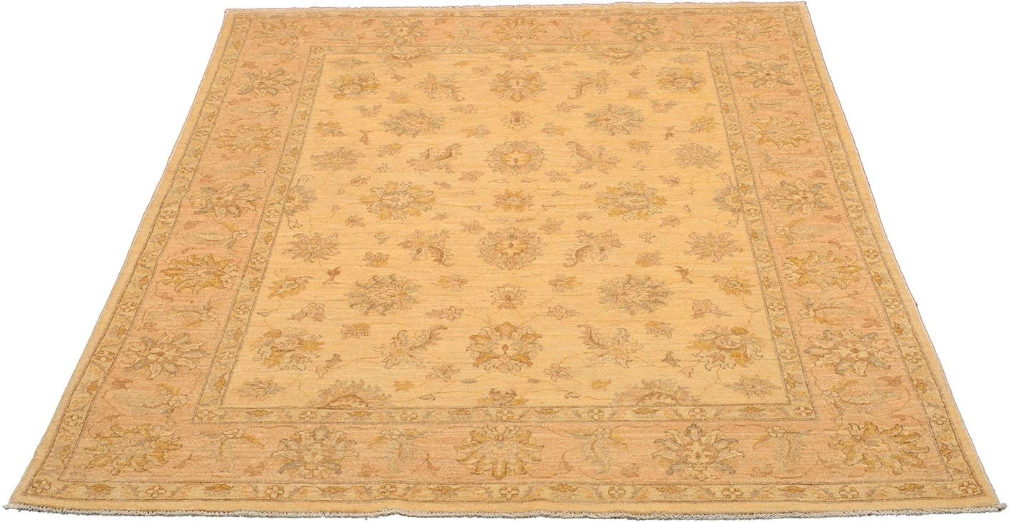 Hand-Knotted Wool Ziegler Pakistani Rug, 149 × 197 cm